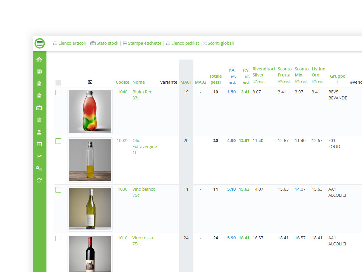 TotalGest - Gestione del magazzino e dello stock merce